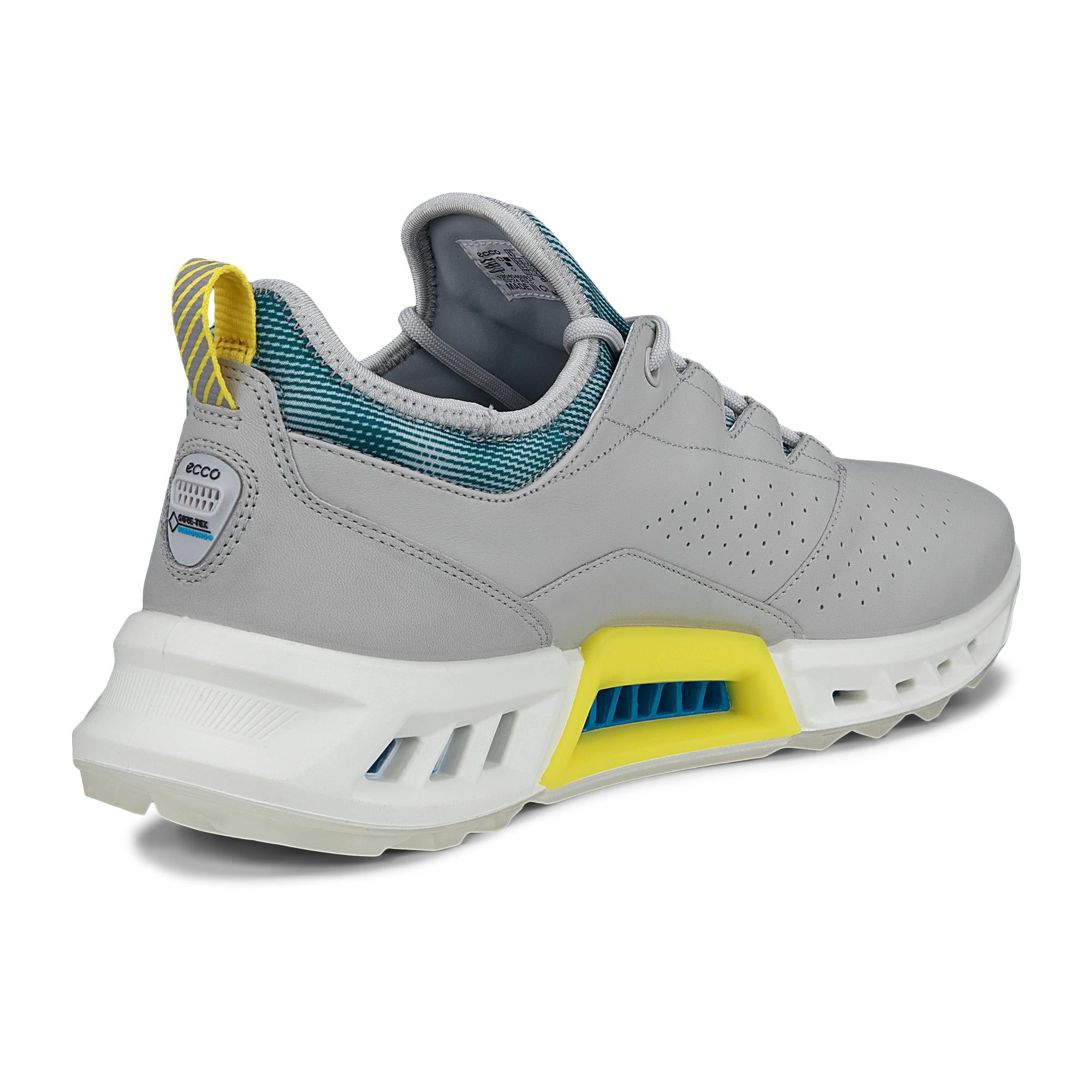 Ecco Biom C4 Gore-Tex Mens Golf Shoe Concrete/Bay Green